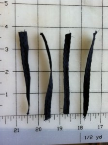 strips to attach lining & dress