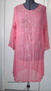 Pink chiffon kurta