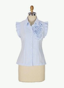 Blue top Anthropologie