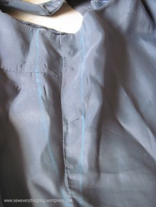 Slip Stitch lining chalk mark